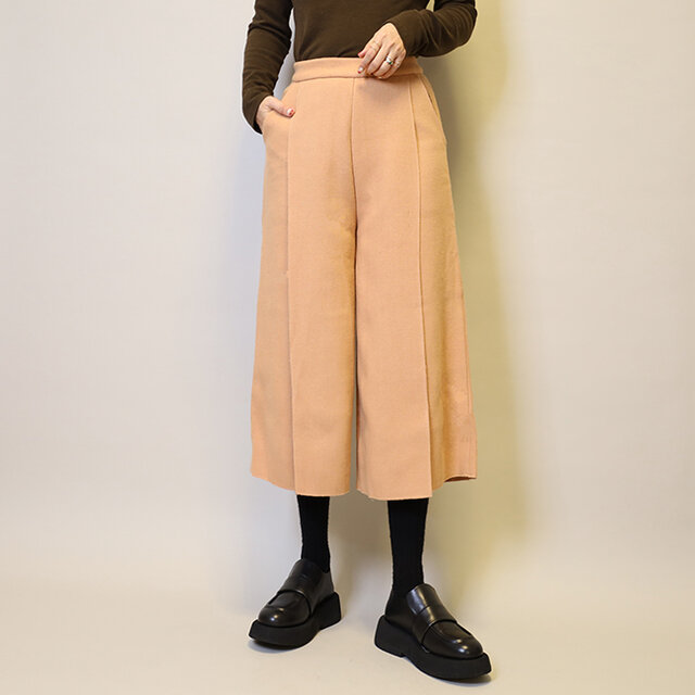 新作❤︎1点物ウール混裏地つき大人かわいいキュロットパンツ25048BGF