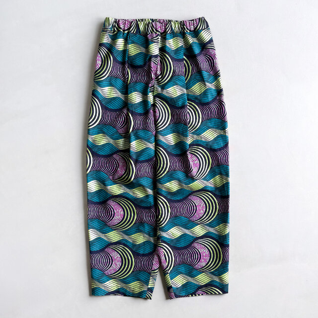 アフリカンワックスプリント　タックパンツ Metallic