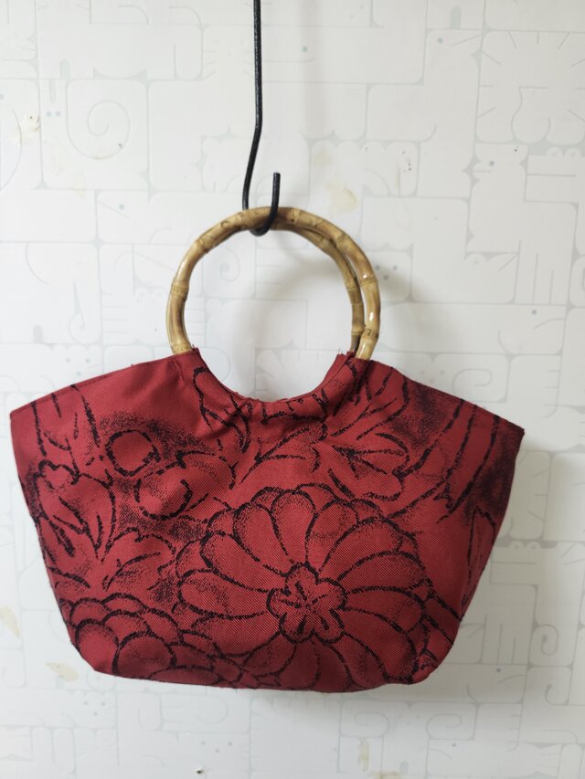 帯リメイク リング持ち手バッグ | iichi 日々の暮らしを心地よく 帯リメイク リング持ち手バッグ | iichi 日々の暮らしを心地よく