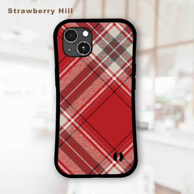 大人 の おしゃれ な チェック柄 タータン チェック 耐衝撃 グリップケース iPhoneケース