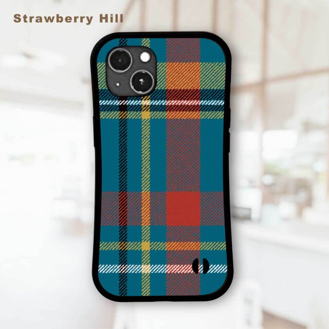 大人 の おしゃれ な チェック柄 タータン チェック 耐衝撃 グリップケース iPhoneケース