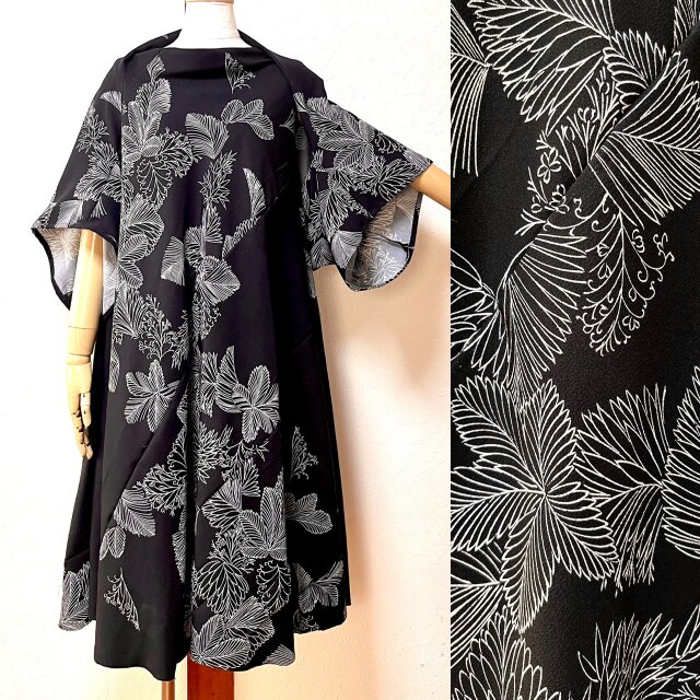 正絹　アンサンブルワンピース　着物リメイク