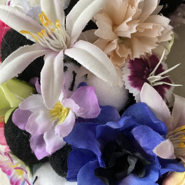 クリスマスリース （造花、リース、カラフル、ラブリー、雪だるま）の