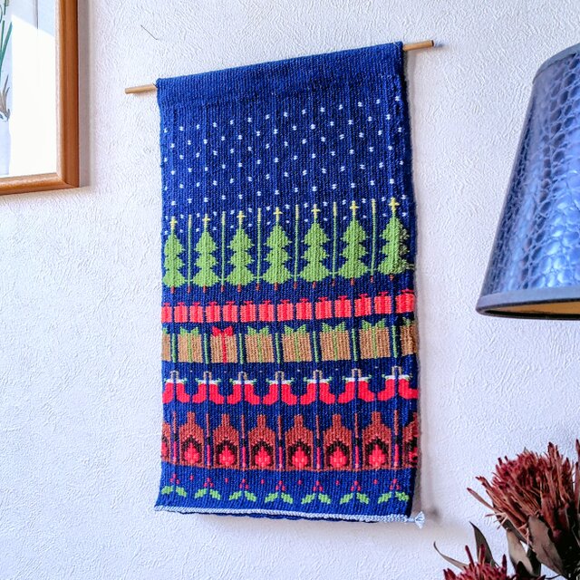 北欧手織りクリスマスタペストリー（Christmas Night) | iichi 日々の