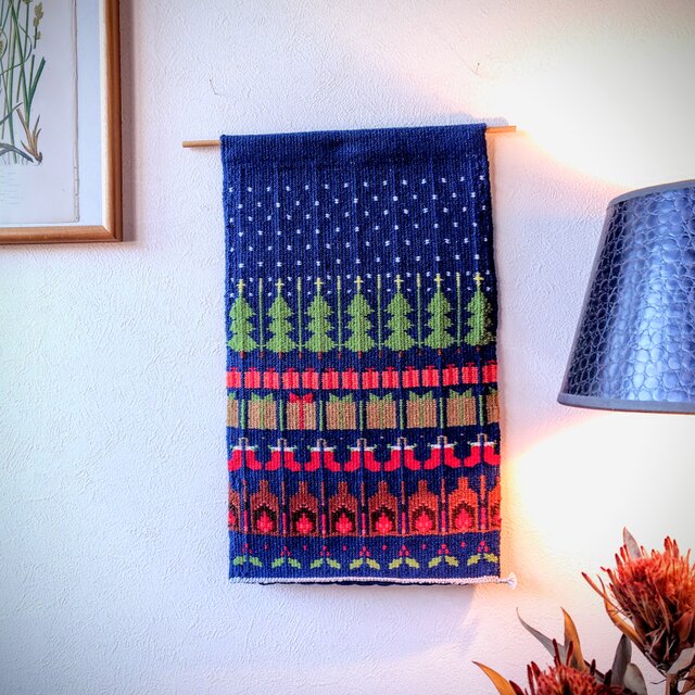北欧手織りクリスマスタペストリー（Christmas Night) | iichi 日々の