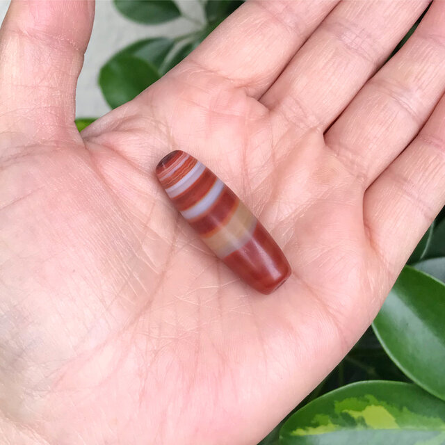 線天珠 天珠 アゲート 瑪瑙 赤めのう 天然石 アクセサリー素材 | iichi