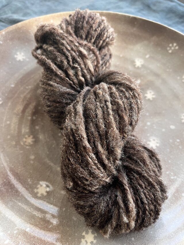 手紡ぎ糸(50ｇ) 宮の羊の牧場様 サフォーク羊