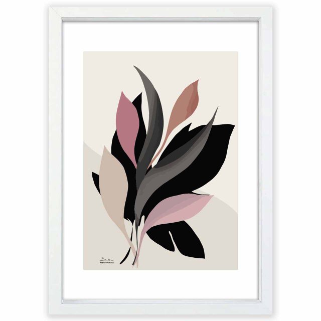 リーフのモダン　送料無料 　イラスト　A4〜A0　ポスター　アートポスター　アート/sei検索新着順　2873