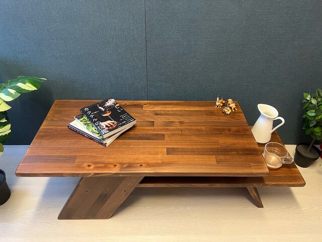 送料無料】 ローテーブル 長方形 アングル脚 110cm 45cm 35cm 収納付き