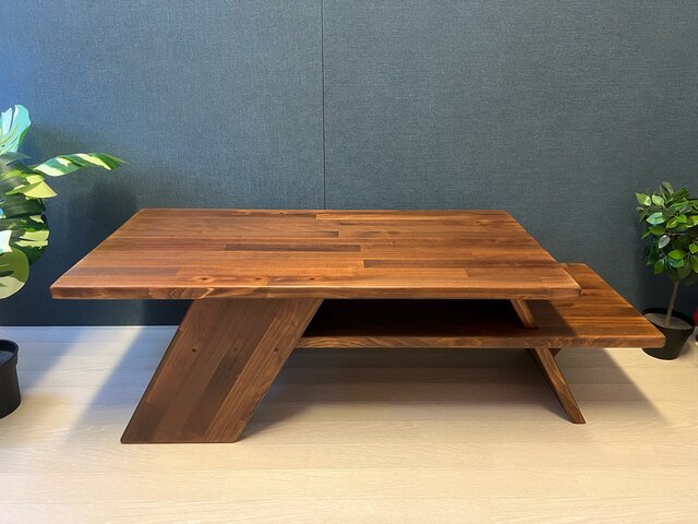 送料無料】 ローテーブル 長方形 アングル脚 110cm 45cm 35cm 収納付き