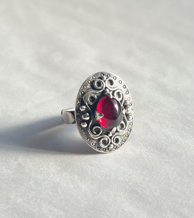 レッドアンバーのリング【hr205】