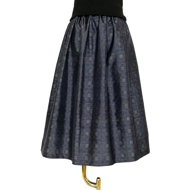 大島紬リメイク＊タックスカート