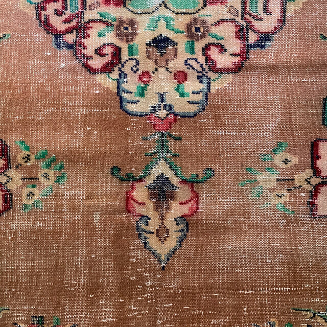 超大判　特大　271×140 超レア　トルコヴィンテージラグ　テラコッタオレンジ 超大判 特大 271×140超レア トルコヴィンテージラグ テラコッタ