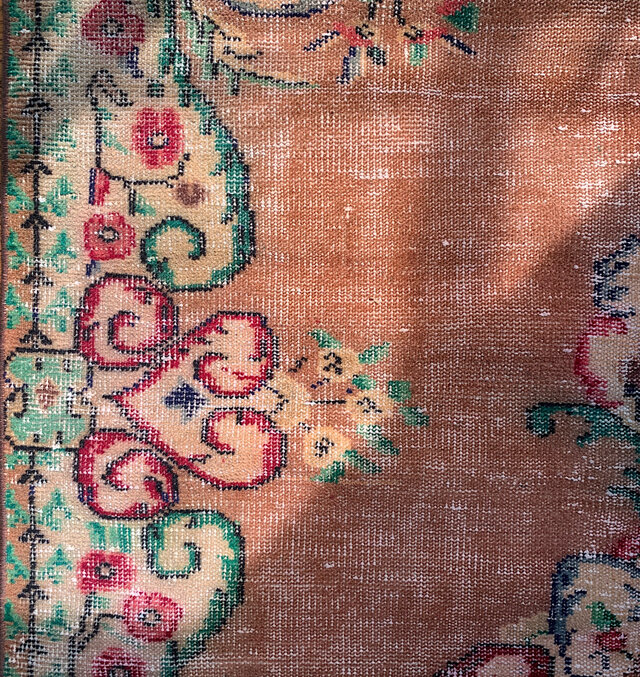 超大判　特大　271×140 超レア　トルコヴィンテージラグ　テラコッタオレンジ 超大判 特大 271×140超レア トルコヴィンテージラグ テラコッタ