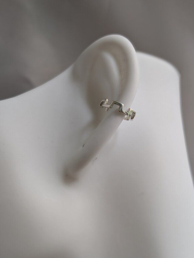 矩形波 “square wave”【波形イヤーカフ】silver925