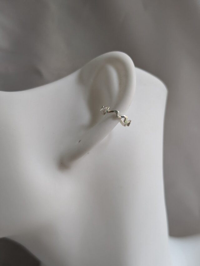 のこぎり波 “sawtooth wave”【波形イヤーカフ】silver925