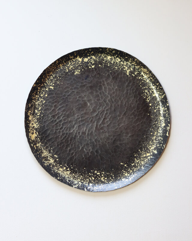 新月盆　七寸　[  金散らし  ]