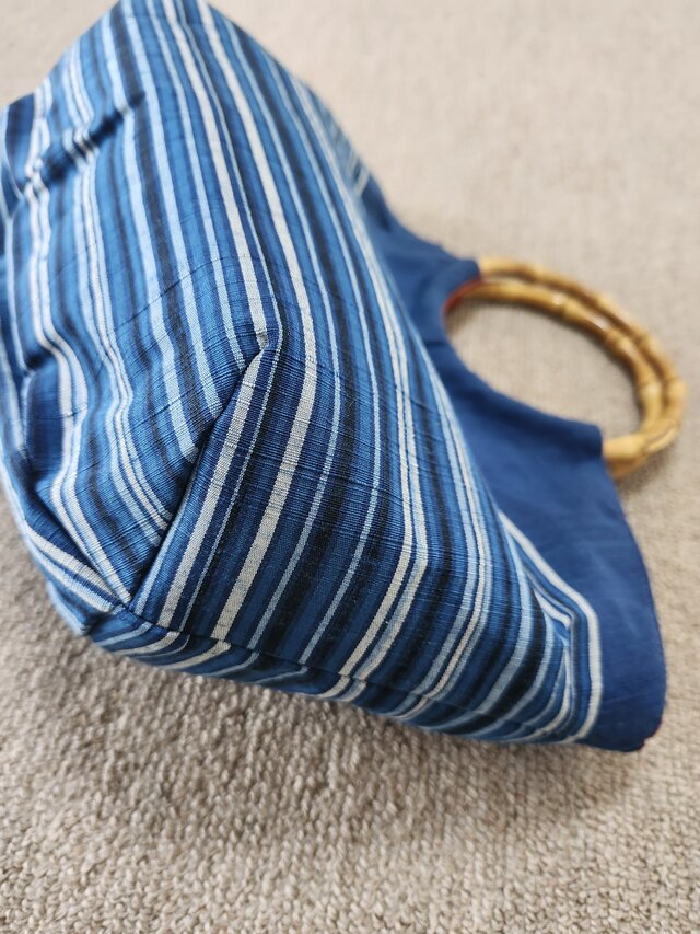 帯リメイク リング持ち手バッグ | iichi 日々の暮らしを心地よくする