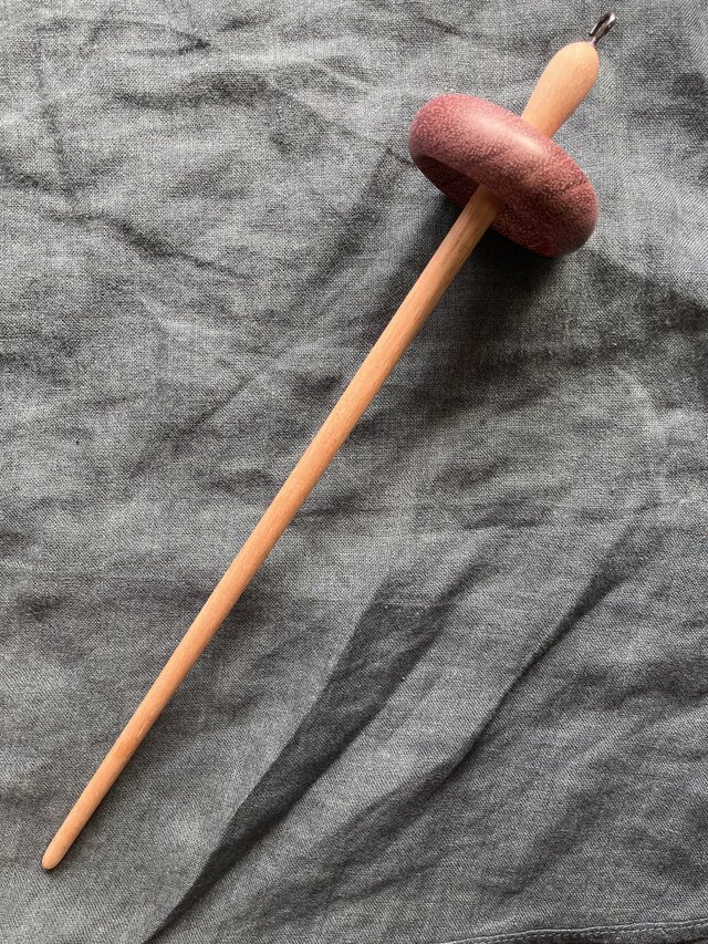 紡ぎ独楽・茸(パープルハート＆レッドオーク)