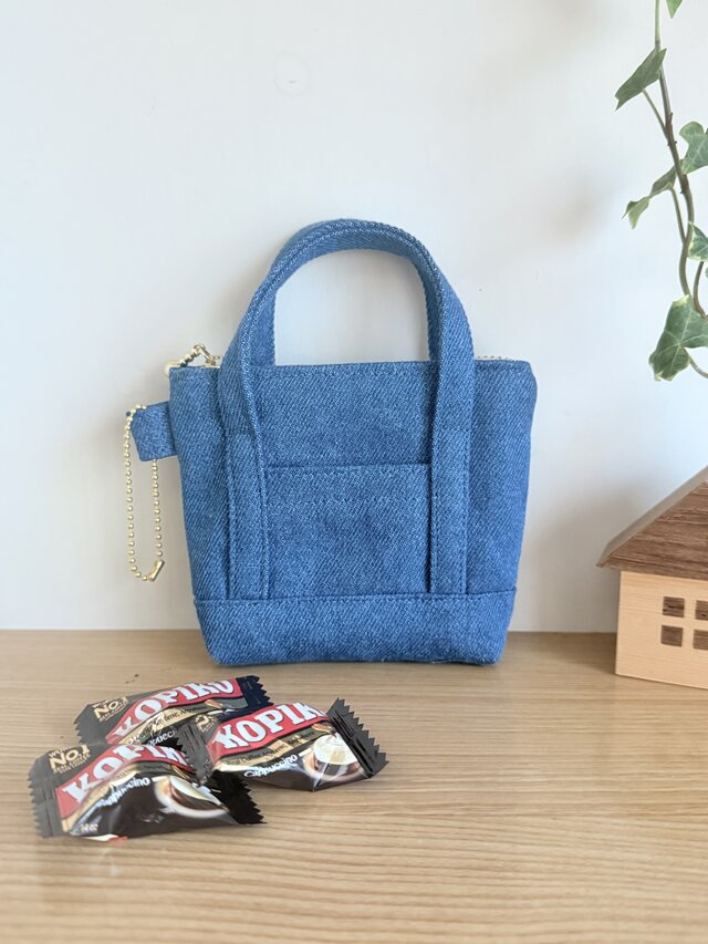 ミニミニトートバッグ型ポーチ（デニム）