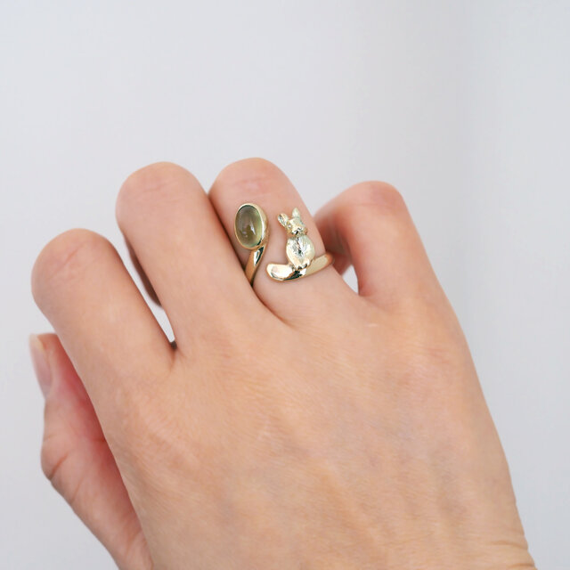 新品/試着のみ 指輪 K10YG TTLB 11号 森羅リング ※中石パーツなし 森羅