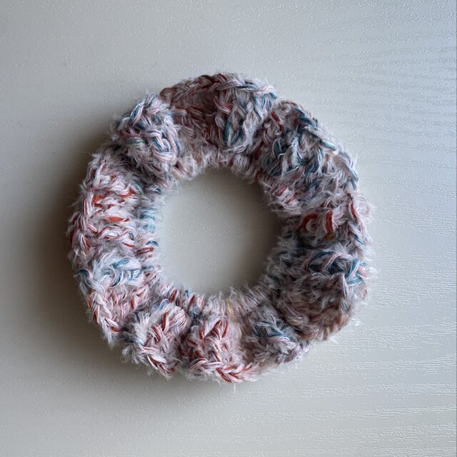 毛糸のシュシュ②（ミックスカラー）