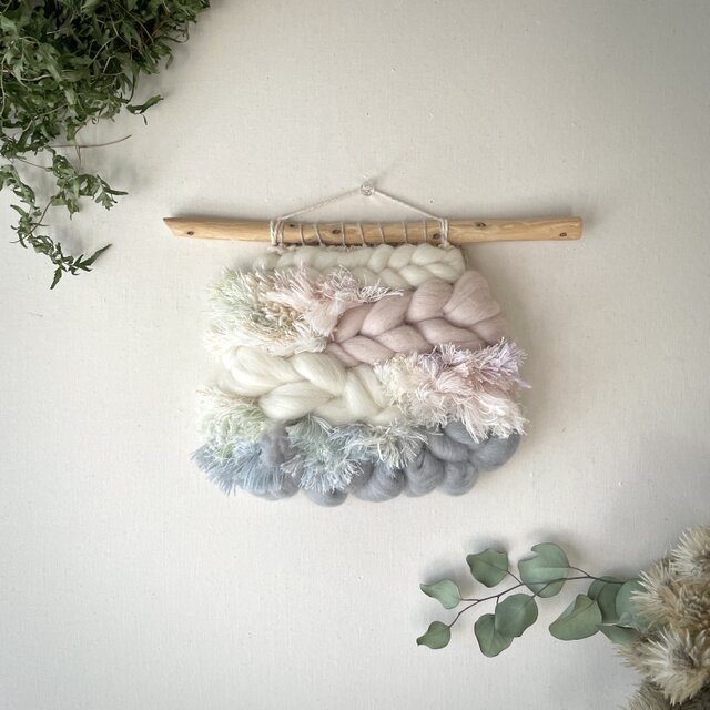 【一点もの】流木 ウィービングタペストリー『蛍石のたぺすとり。fluorite, p.』