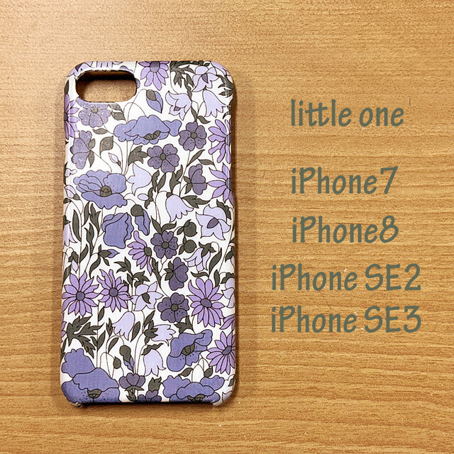 【リバティ生地】ポピー＆デイジー 薄紫 iPhone7, iPhone8,iPhoneSE2,iPhoneSE3のコピー