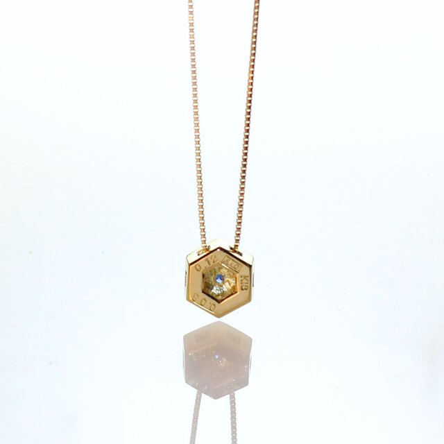 K18YG ブルーサファイア＆ダイヤモンドペンダント 0.03ct・0.12ct 