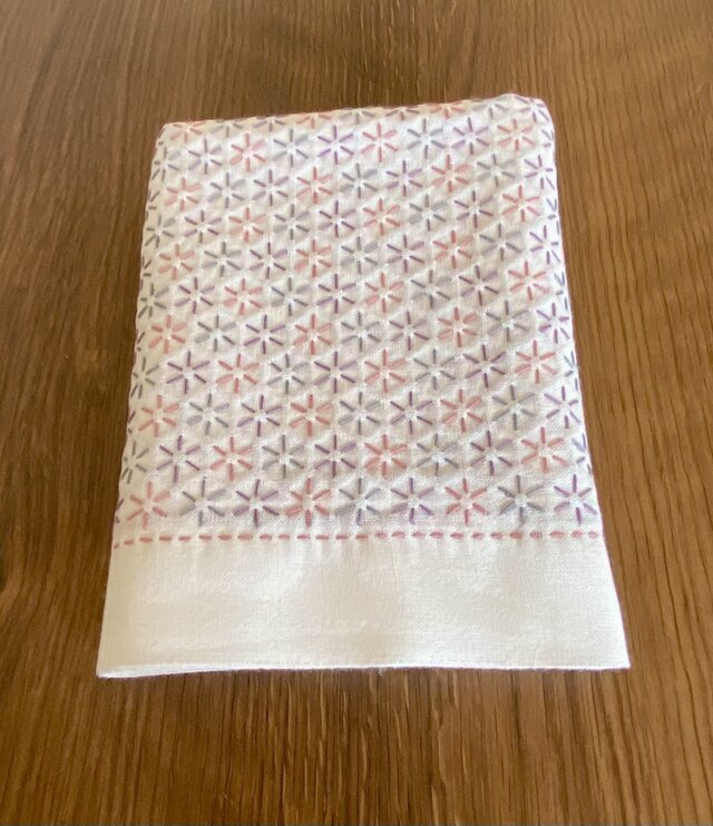 刺し子♡ふきん　(花あそび)