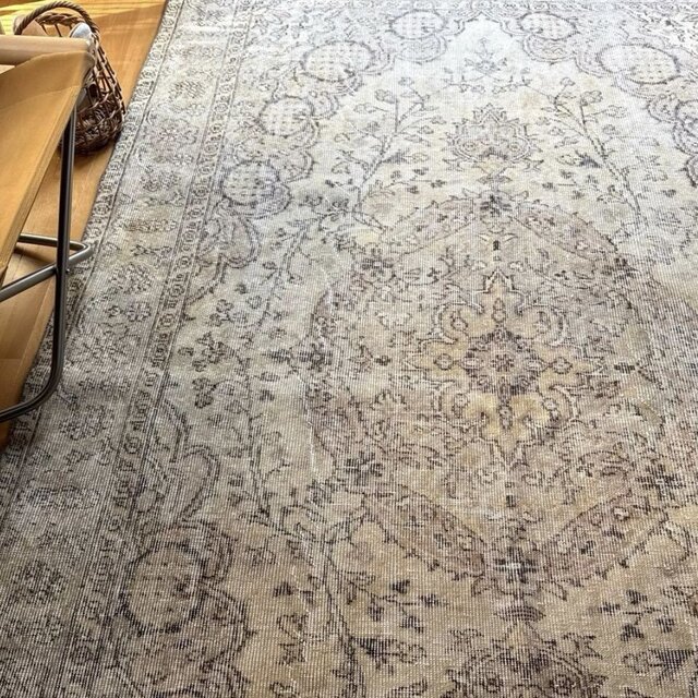 トルコ　ヴィンテージラグ　カイセリラ　ブラウン　ベージュ トルコ ヴィンテージラグ カイセリラ ブラウン ベージュ