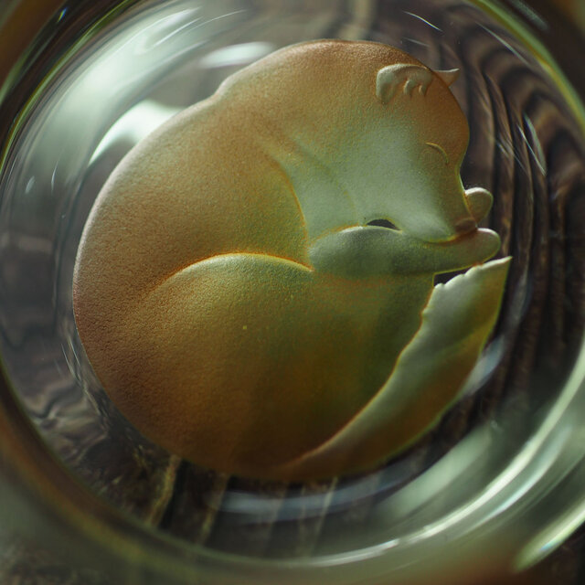 クリスタルロックグラス「柴のゆめ」