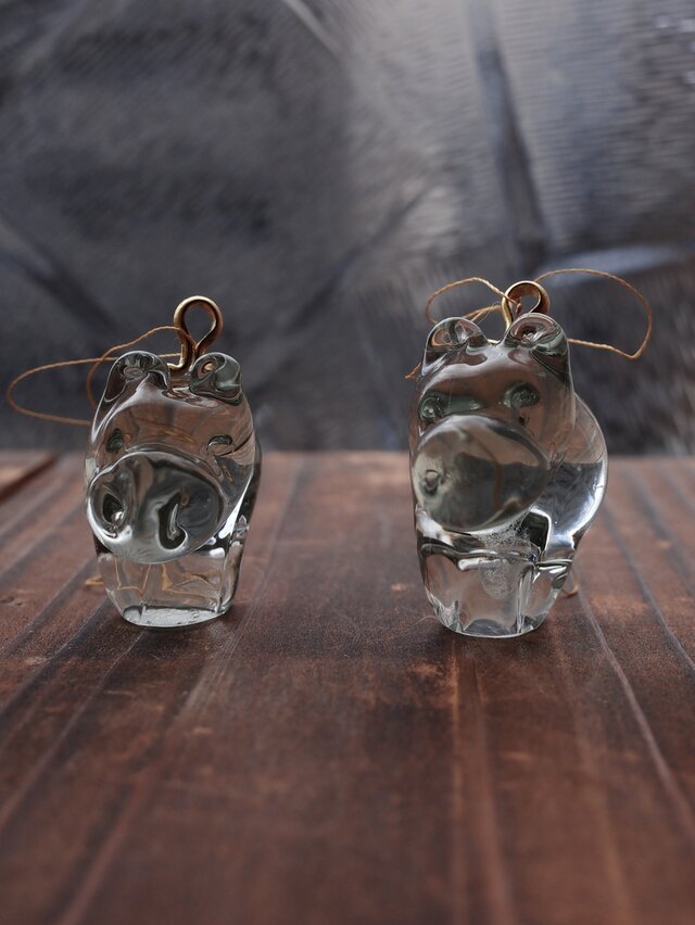 SWAZIGLASS アニマル オーナメント (Hippo)