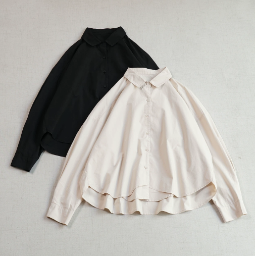 【受注製作】 ダブルガーゼ シャツ スタンドカラー チェック オーバーサイズのコピーのコピーのコピー