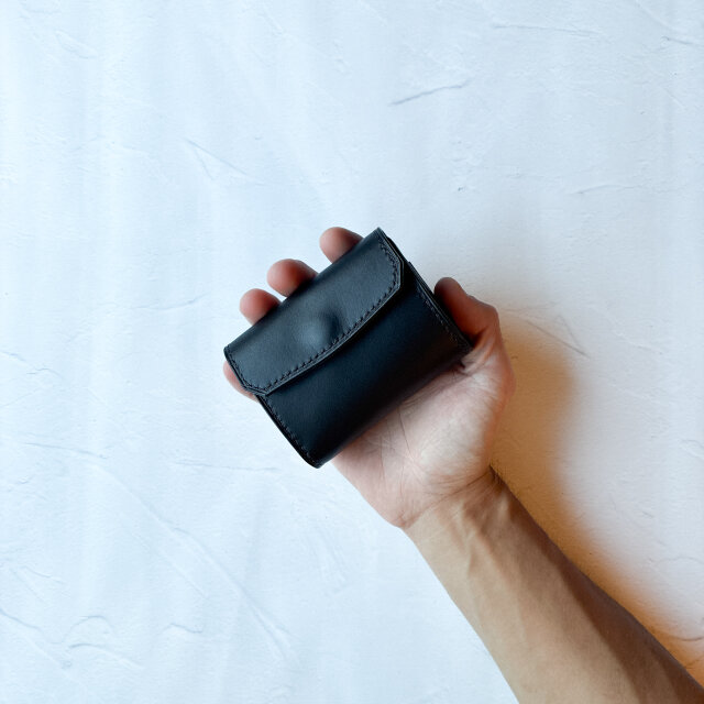 三つ折りウォレット　三つ折り財布　折り財布【受注制作】 受注製作】三つ折りコンパクト財布【カラー選択】【名入れオプション