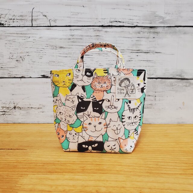 手のひらトートバッグ  ねこ