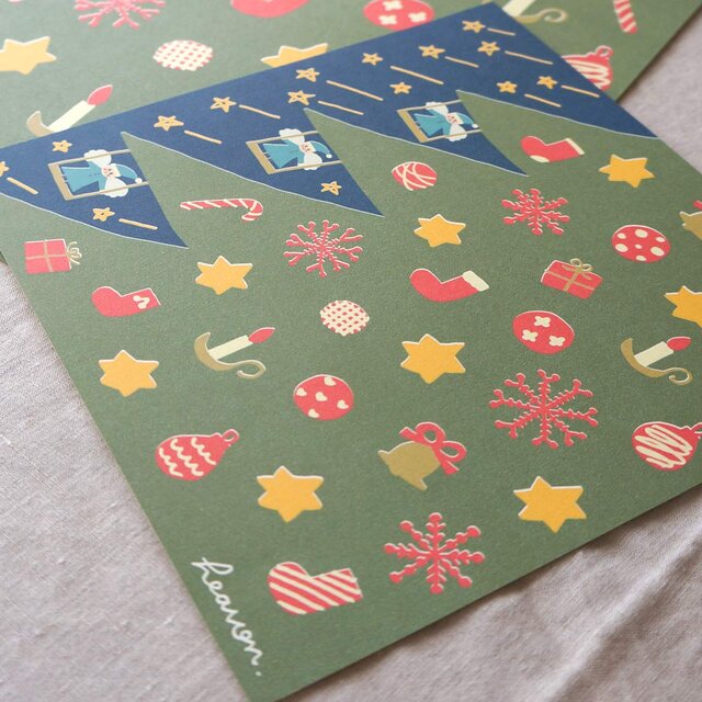 クリスマスの夜」20cm角ポスター | iichi 日々の暮らしを心地よくする