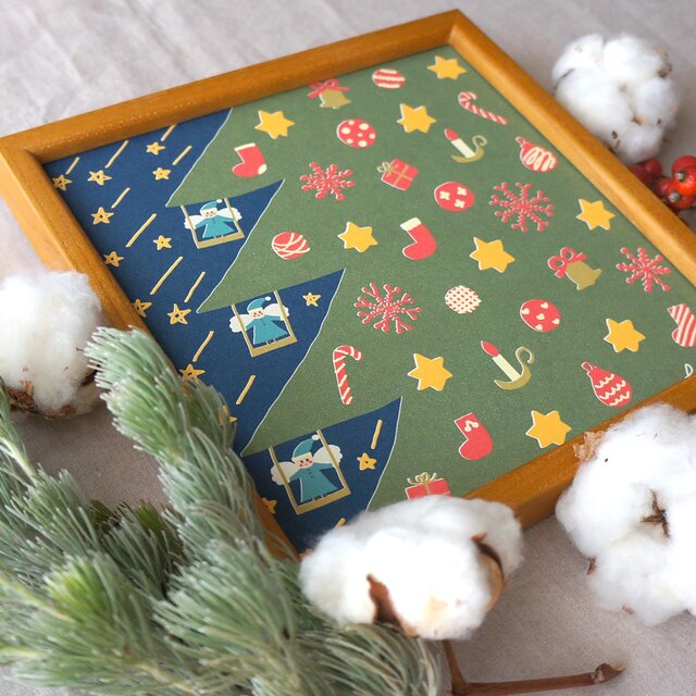 クリスマスの夜」20cm角ポスター | iichi 日々の暮らしを心地よくする