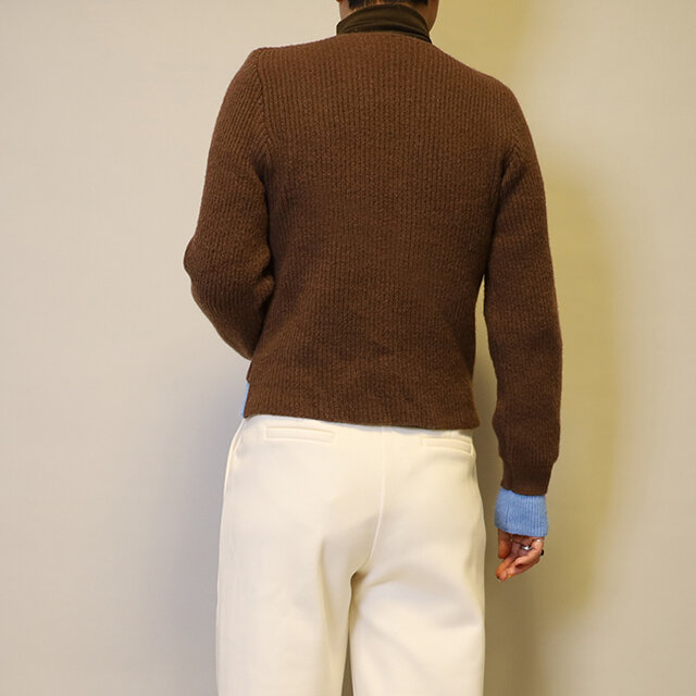 2025新作】洗える❤︎レイヤードバイカラーニットカーディガンニット