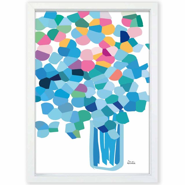 華やぐ花　花　送料無料 　イラスト　A4〜A0　ポスター　アートポスター　アート/sei検索新着順　2996