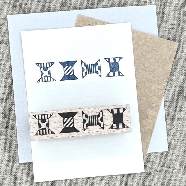 糸巻き模様（パッチワーク柄）のはんこ