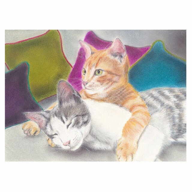 羊を数える夜（パステル画 原画） | iichi 日々の暮らしを心地よくする