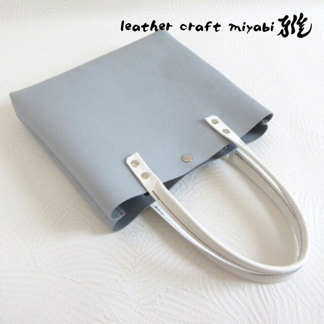 SALE開始～ 《牛革》new♪スクエアミニトート・ソフトシュリンク・ベビーブルー・0504