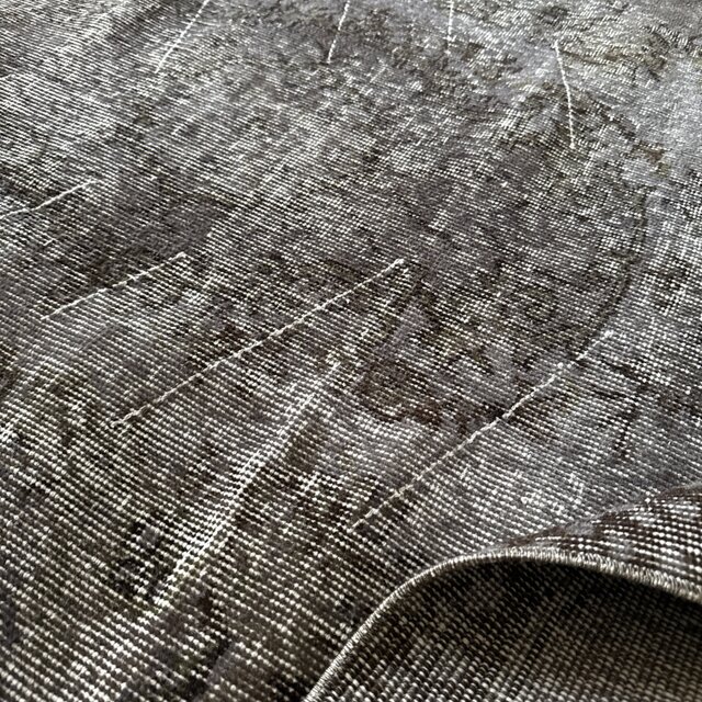 専用118×207ダークグレイ　オーバーダイ　メダリオン　トルコヴィンテージラグ 118×207レアダークグレイ オーバーダイ メダリオン トルコヴィンテージ