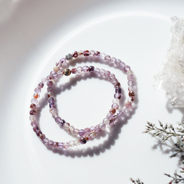 ガーデンアメジストの一連ブレスレット ～黄昏の麦畑