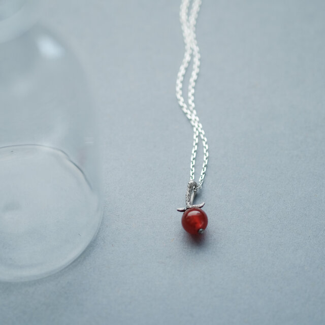 ミニ トマト カーネリアン ネックレス シルバー925