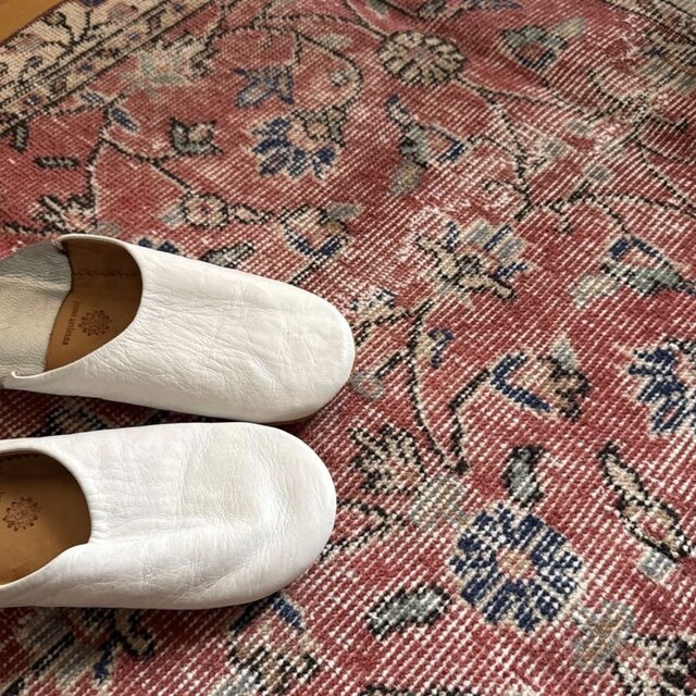 90×90 ラウンドボタニカル　コーラルピンク　トルコヴィンテージラグ 90×90 ラウンドボタニカル コーラルピンク トルコヴィンテージラグ 90