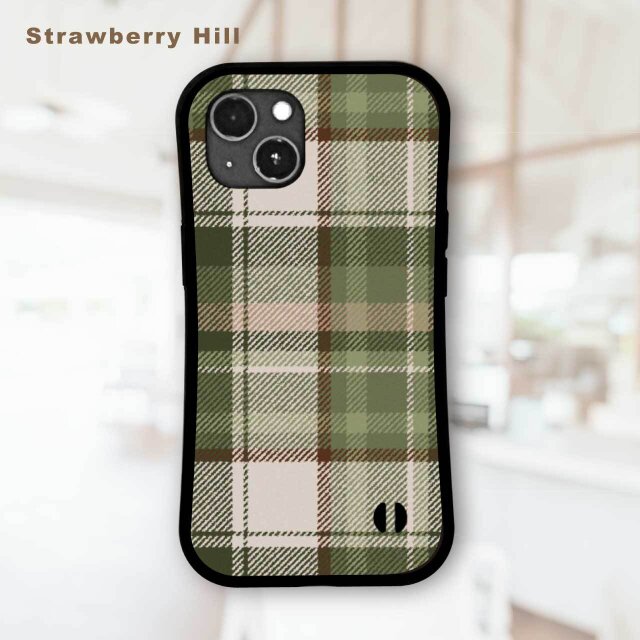 大人 の おしゃれ な チェック柄 タータン チェック 耐衝撃 グリップケース iPhoneケース