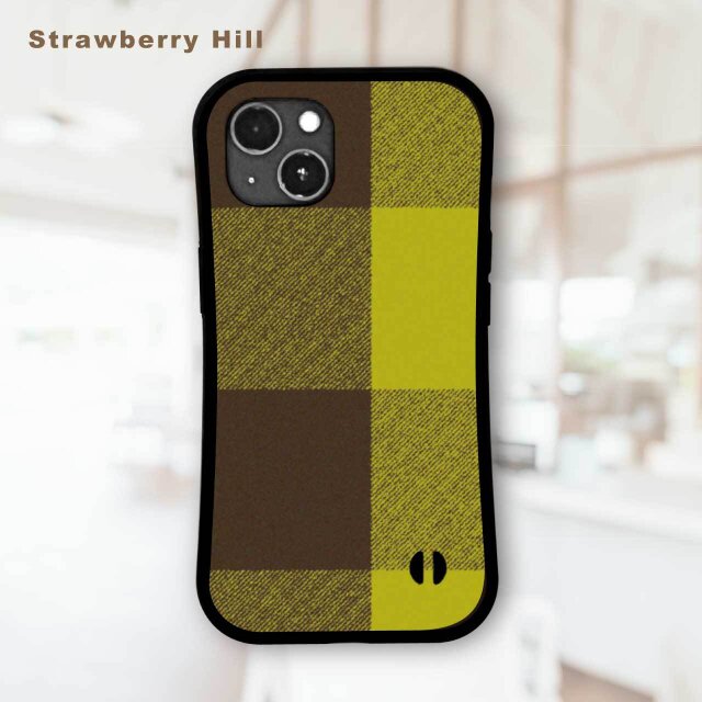 大人 の おしゃれ な チェック柄 タータン チェック 耐衝撃 グリップケース iPhoneケース