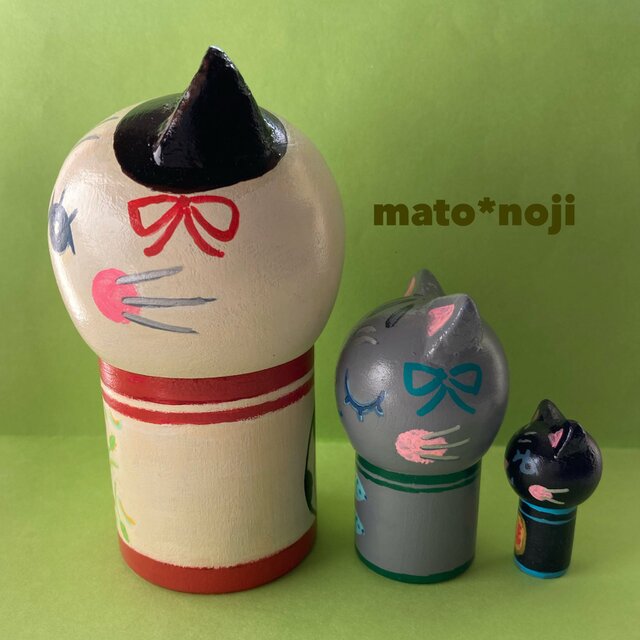 猫　おきあがりこぼし　マトリョーシカ　テディベア　手作り 🎨 世界に一つだけの手作りマトリョーシカを作ろう🪆 ついに、猫耳